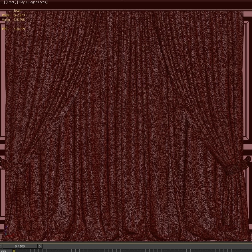 Curtain Set 393 3D model_4