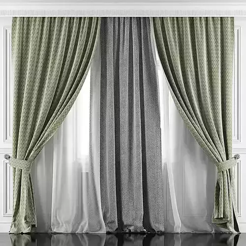 Curtain Set 398 3D model