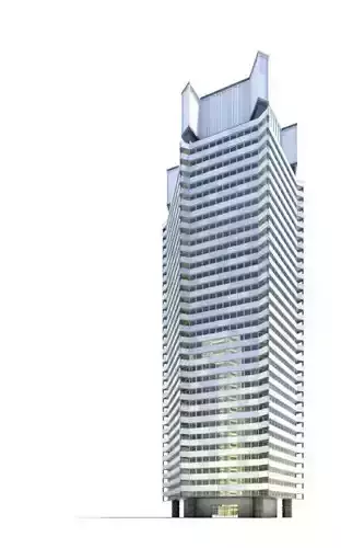 Modern Circular Skyscraper 3D model