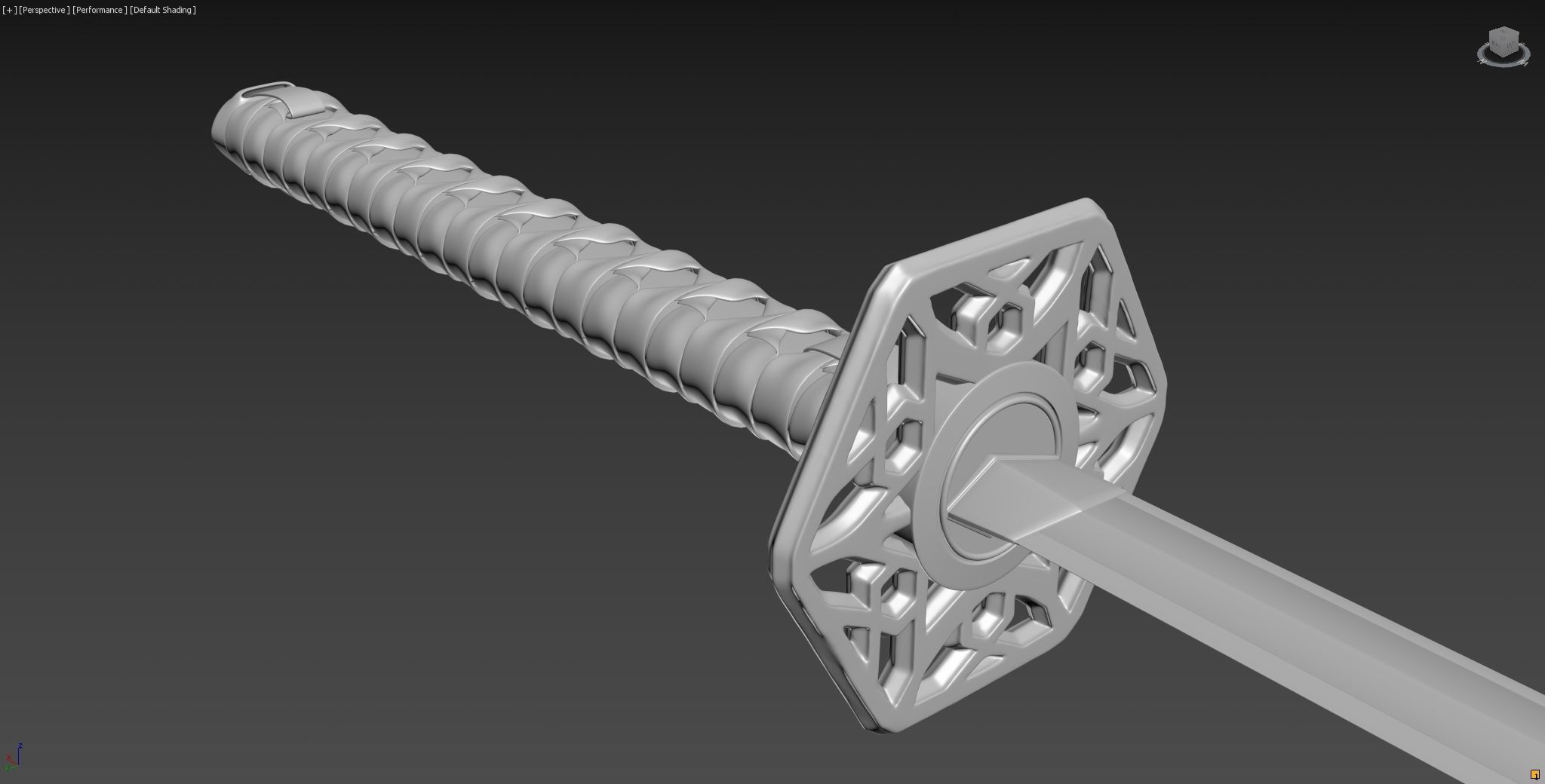 Katana samurai sword 3D model_8