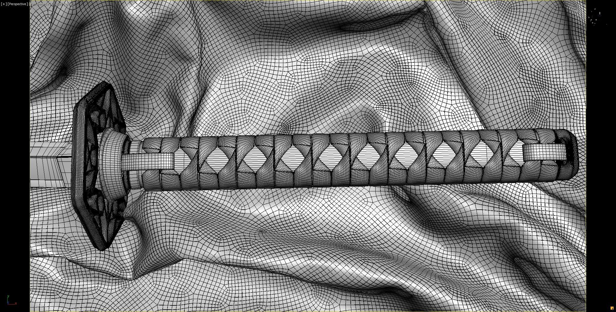 Katana samurai sword 3D model_10