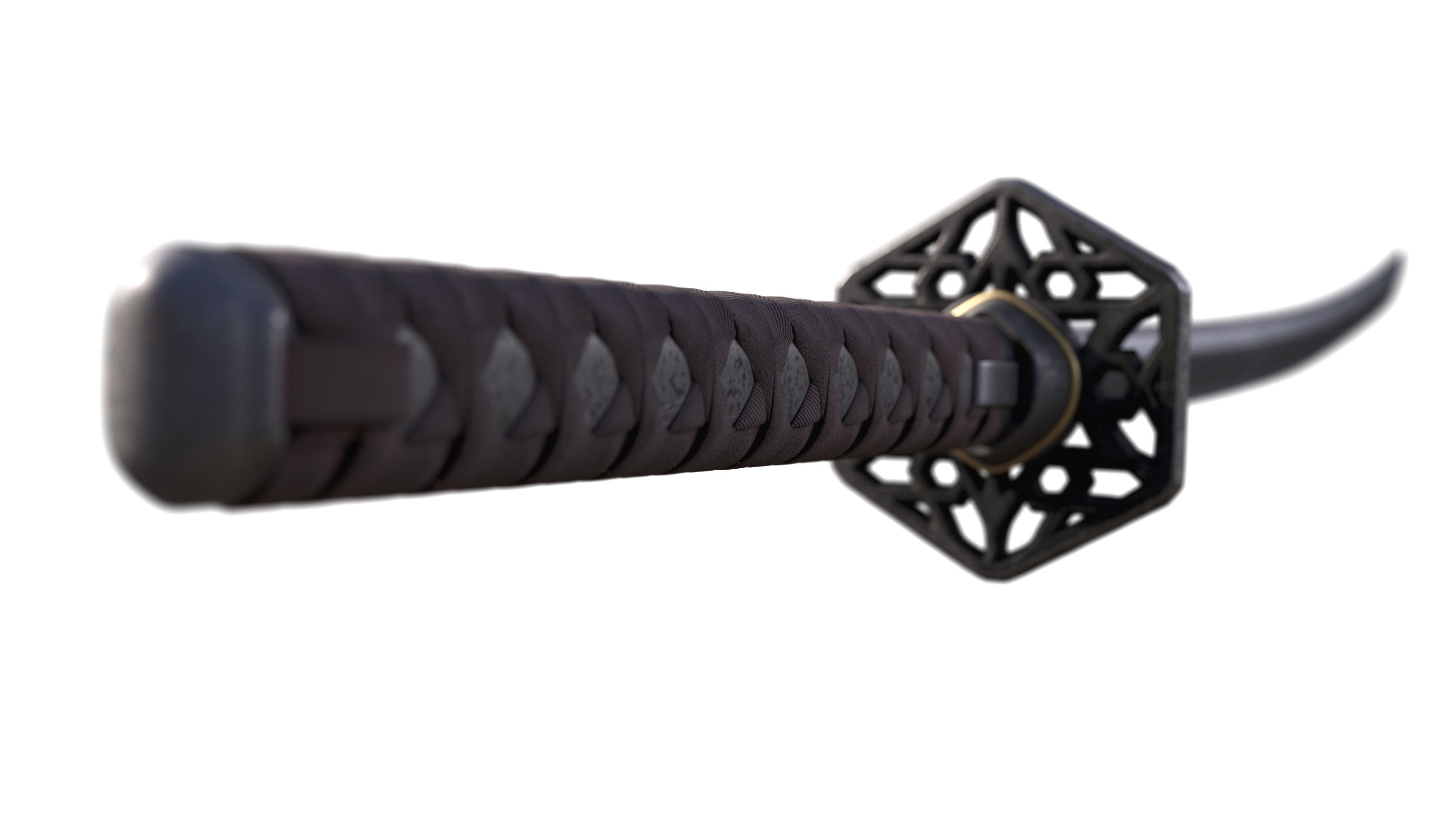 Katana samurai sword 3D model_6