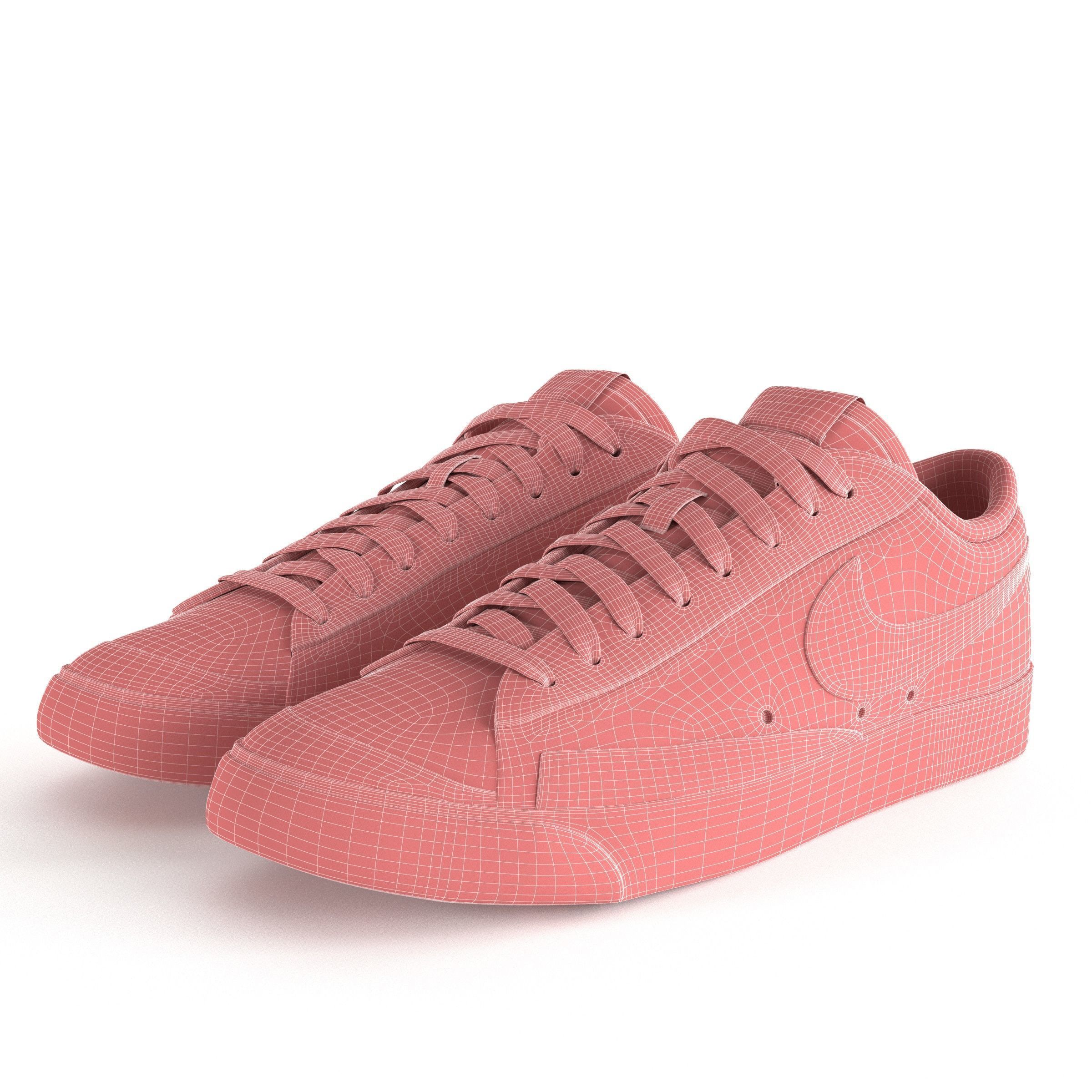 Nike Blazer Low 77 Vintage PBR Low-poly 3D model_8