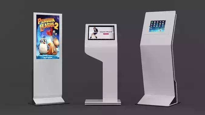 Kiosks Collection electronic billboard with movie poster 3D model