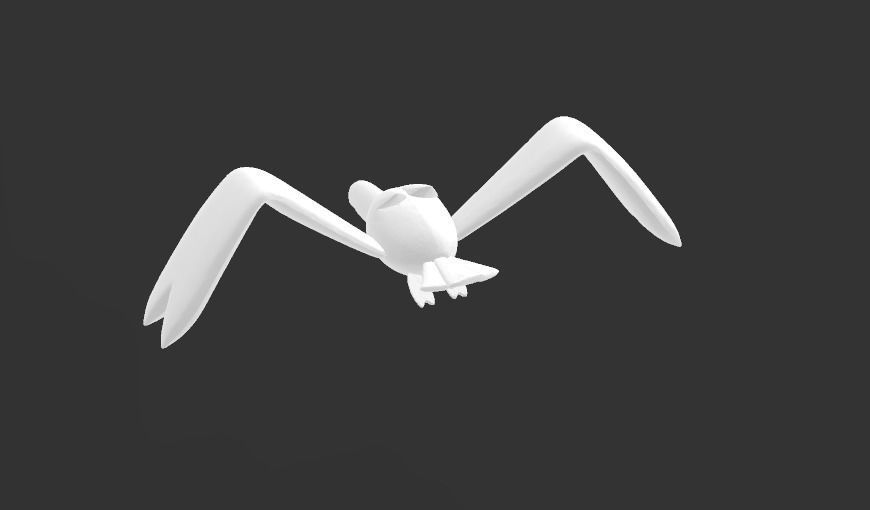 Pokemon Wingull 3d model with base 3D print model_5