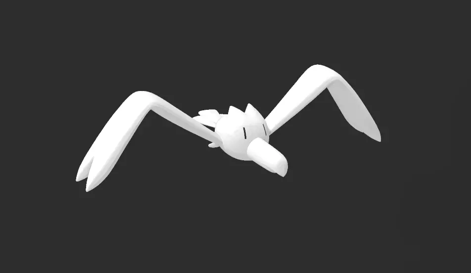 Pokemon Wingull 3d model with base 3D print model_0