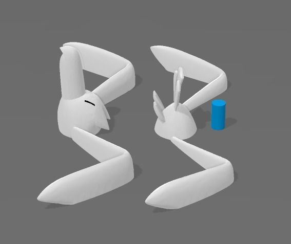 Pokemon Wingull 3d model with base 3D print model_8