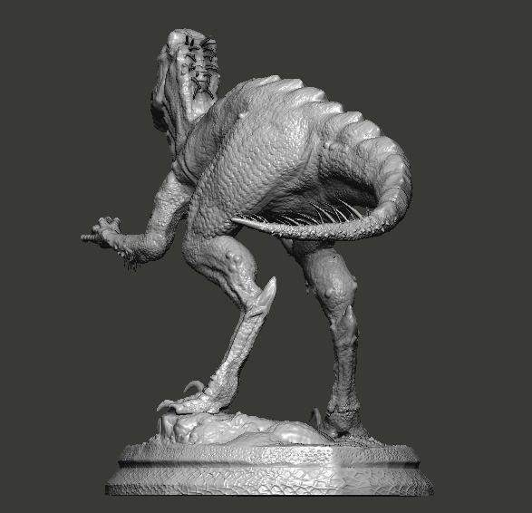 Hybrid Jurassic world Scorpius rex statue 3D model_5