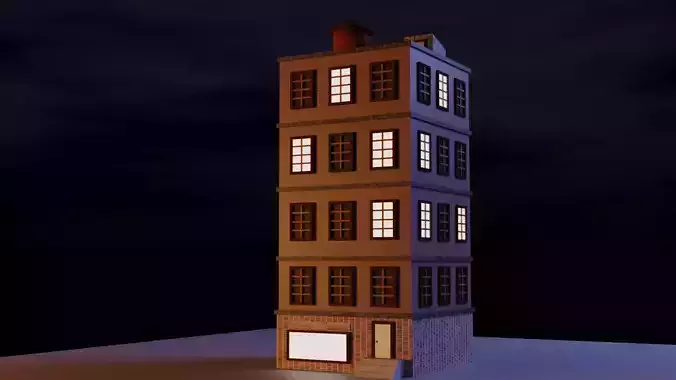 Building tall at night