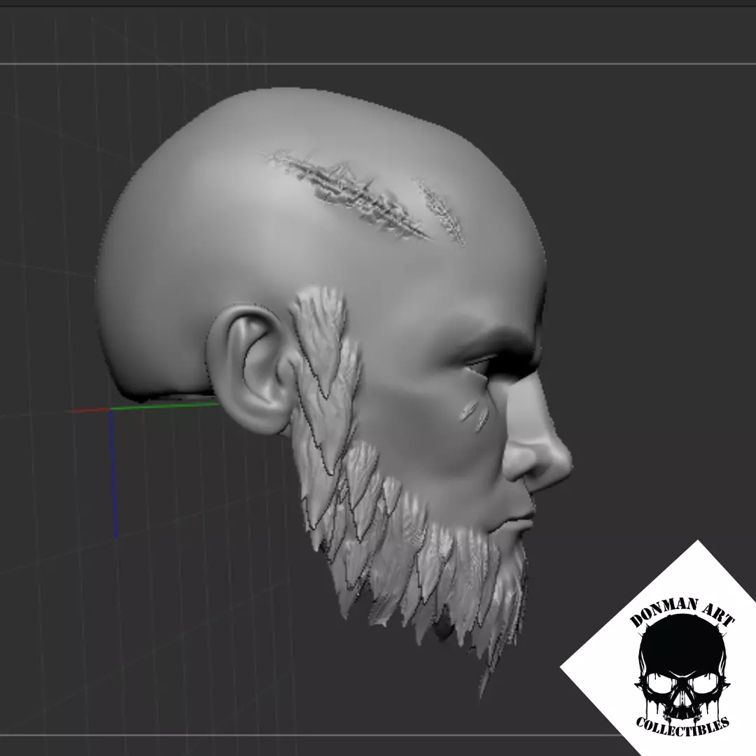 Axl The Bear - Head for 6 inch action figures 3D print model