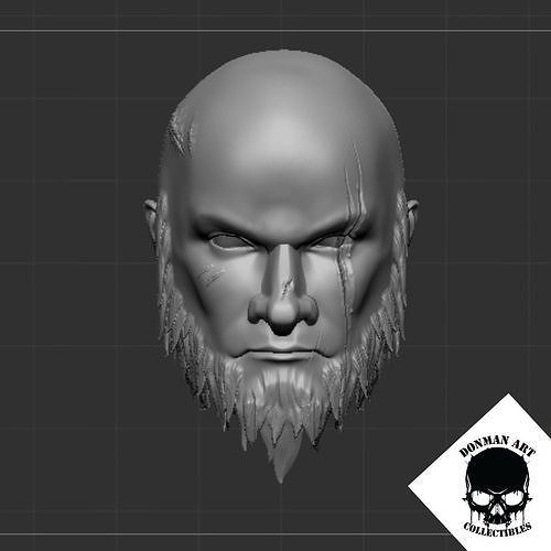 Axl The Bear - Head for 6 inch action figures 3D print model
