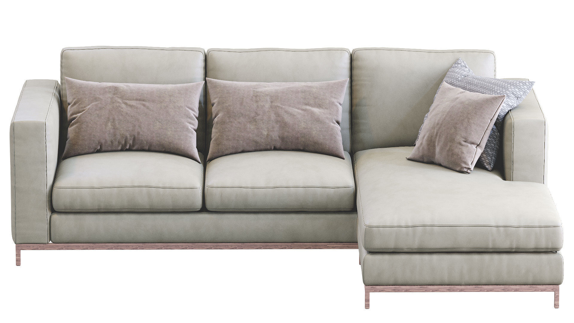 Modern Leather Sofa 3D model_8