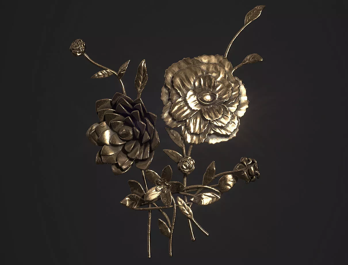 flower earring 3d print model 3D print model