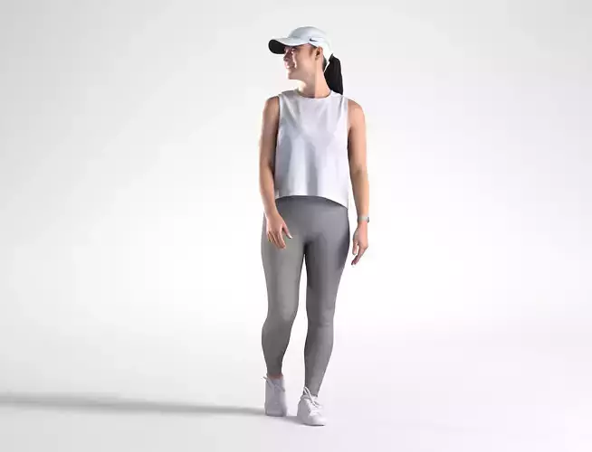 Woman Activewear Walking Low poly Charley 1901