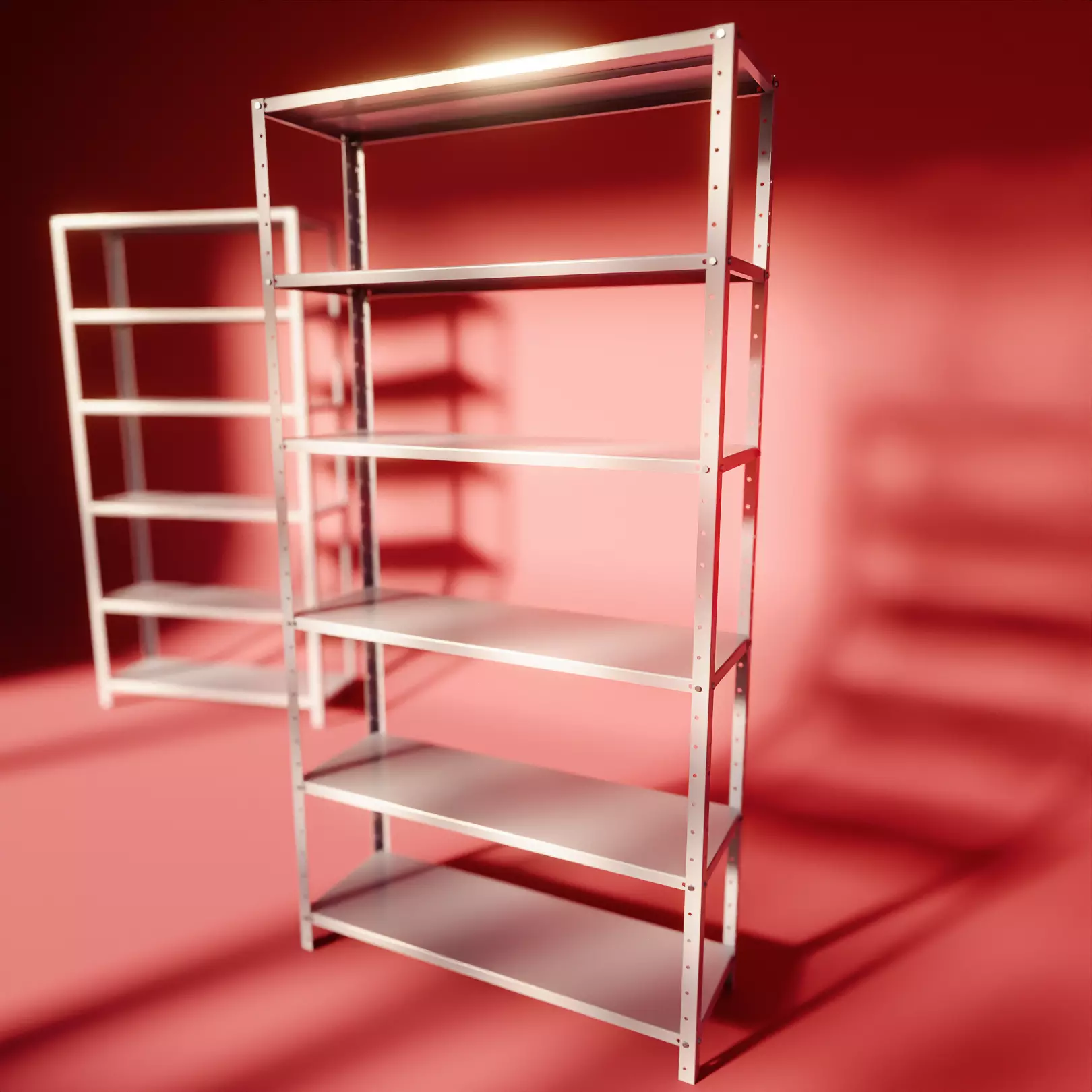 Metal Shelf 01 3D model_0