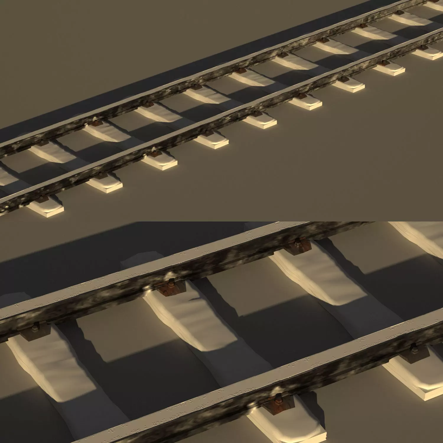 Rails Models Snow 3D model_0