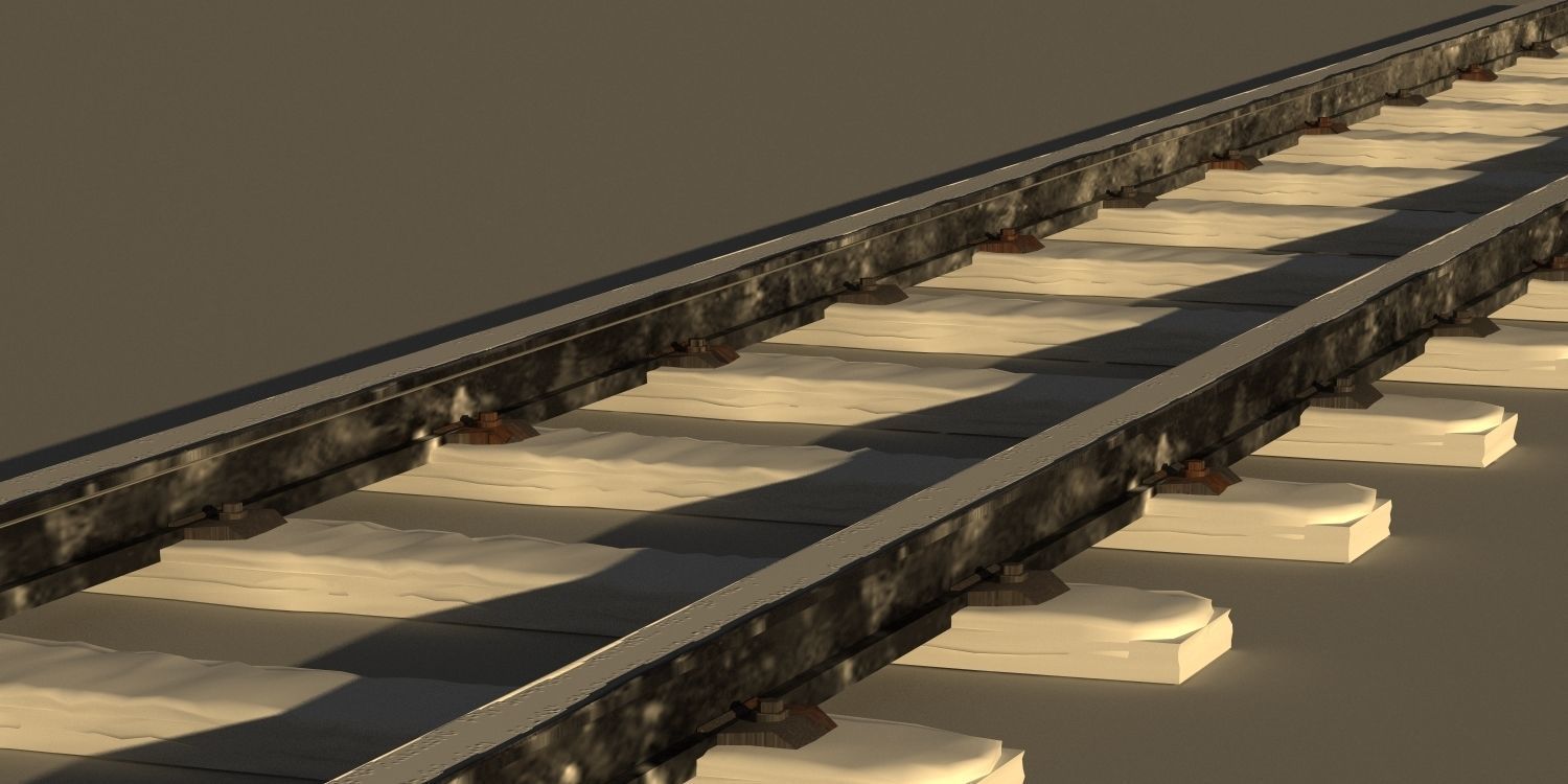 Rails Models Snow 3D model_3