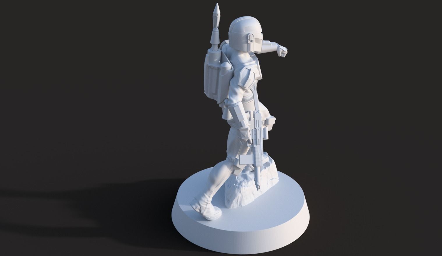 32mm Solo Mandalorian Mini 3D print model_2