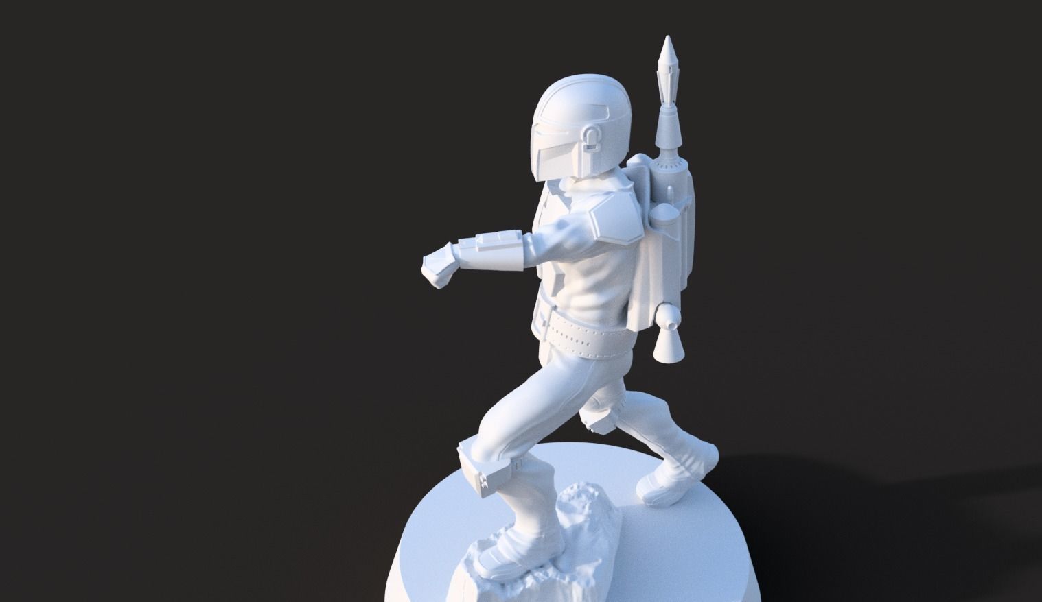32mm Solo Mandalorian Mini 3D print model_1