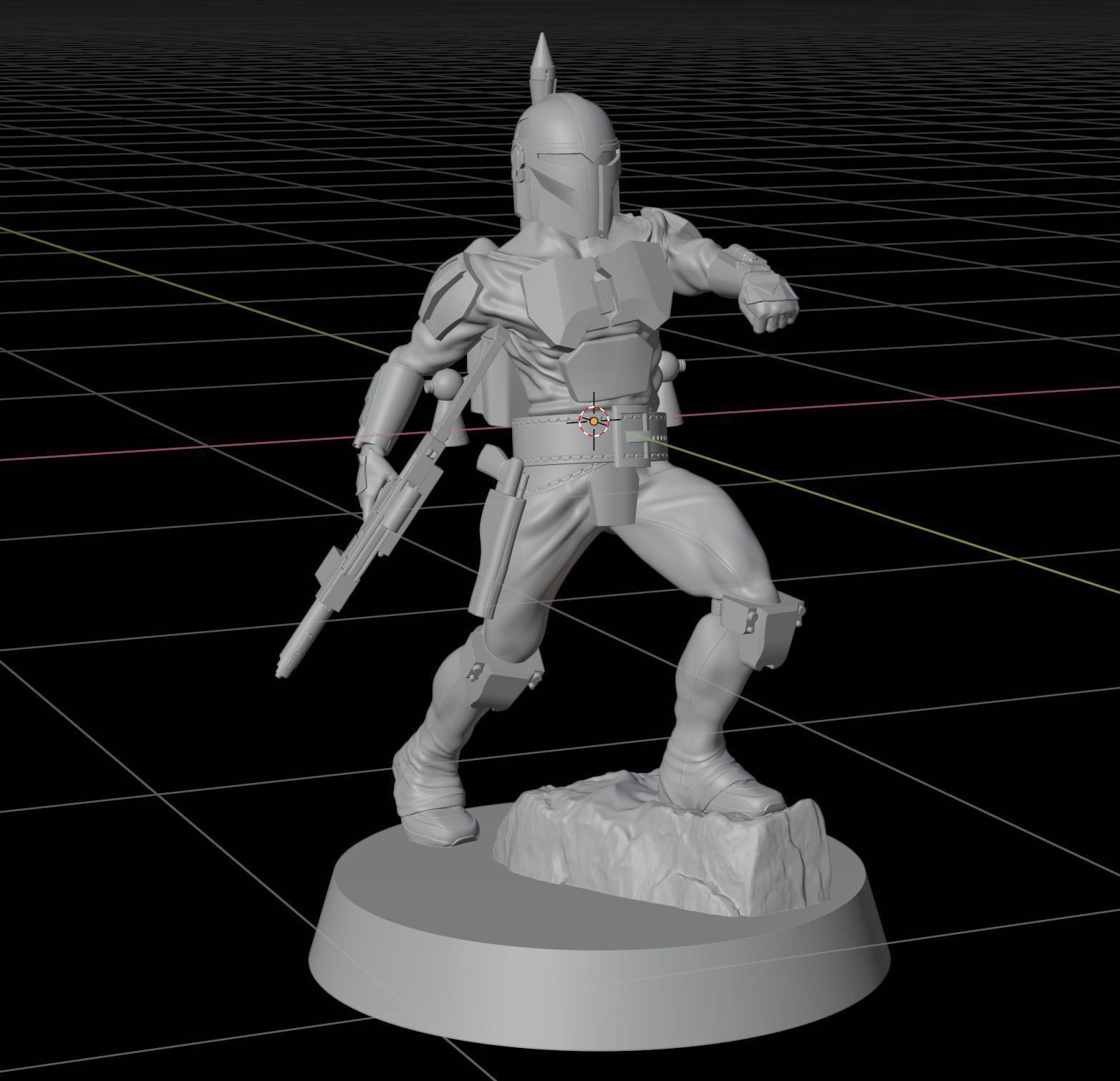 32mm Solo Mandalorian Mini 3D print model_3