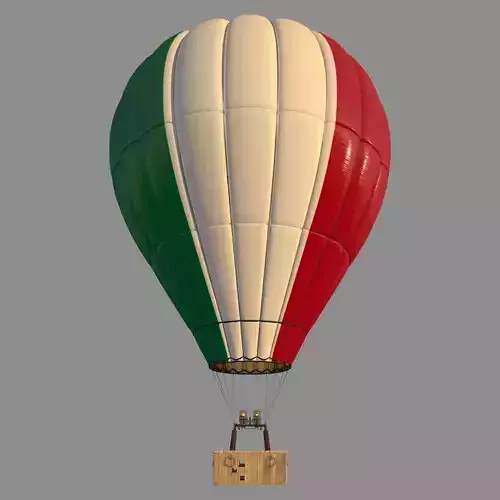 ItalyFlag-Parachute hot air balloon with flag of italy