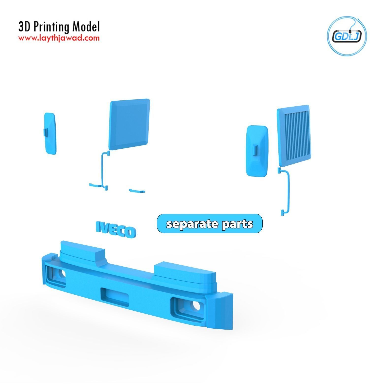 Iveco 190 38 IT Runner Cabin 3D print model_6