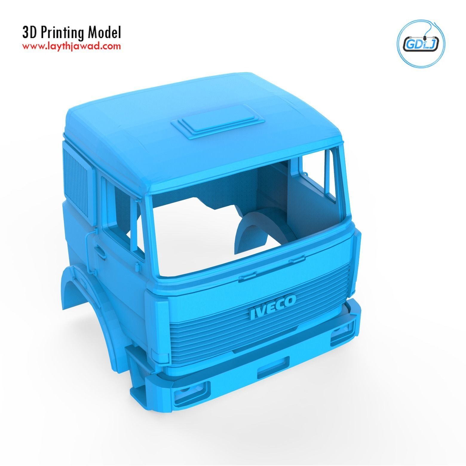 Iveco 190 38 IT Runner Cabin 3D print model_4