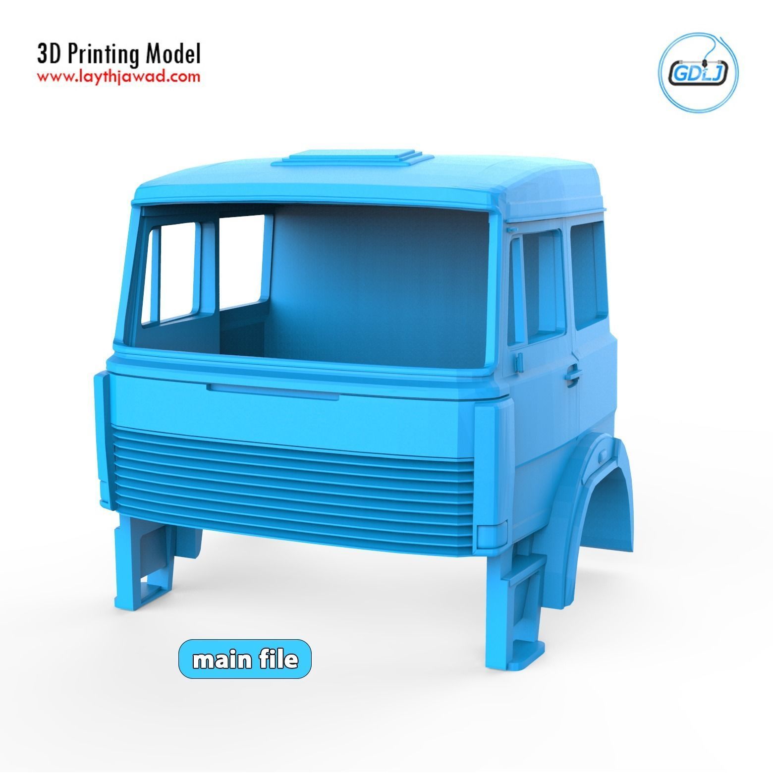 Iveco 190 38 IT Runner Cabin 3D print model_5