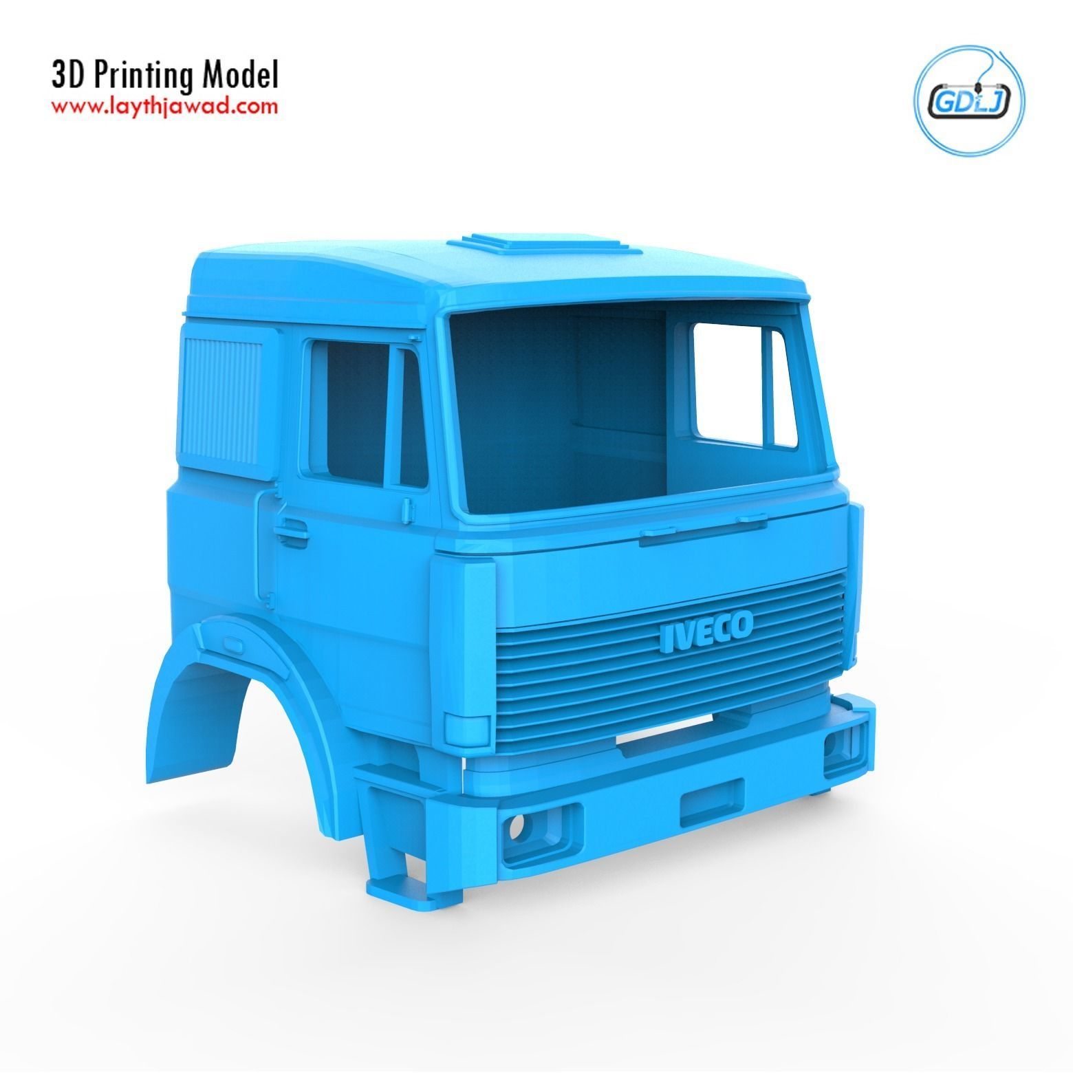 Iveco 190 38 IT Runner Cabin 3D print model_1