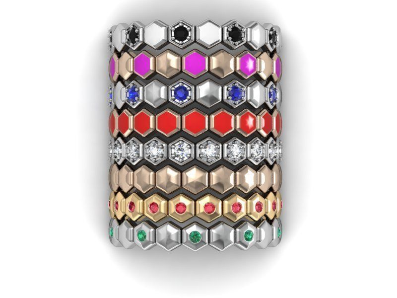 Set Ring  ready for 3d print 3D print model_1