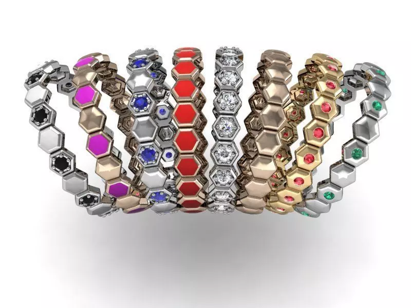 Set Ring  ready for 3d print 3D print model_0