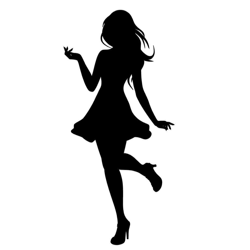 Girl Silhouette Wall Art 3D print model_2