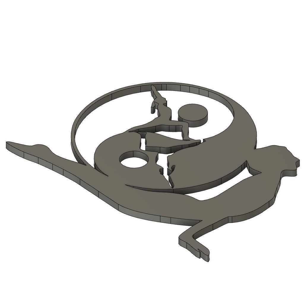 Gym Room Meditation Wall Art 3D print model_2