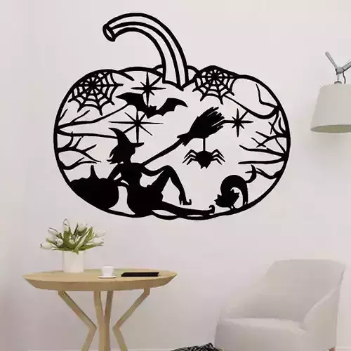 Halloween Picture 2D Decor 3D print model