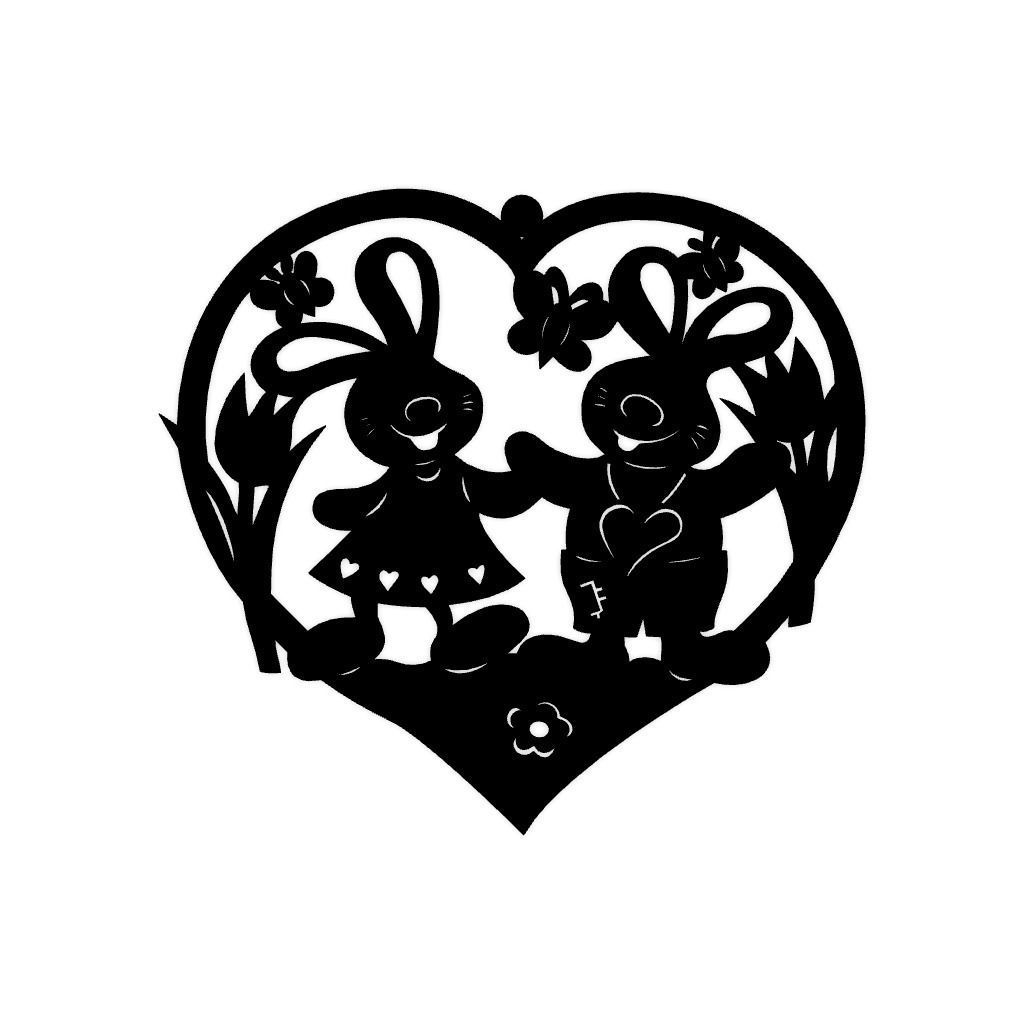 6 Different Hearts Motif 3D print model_7