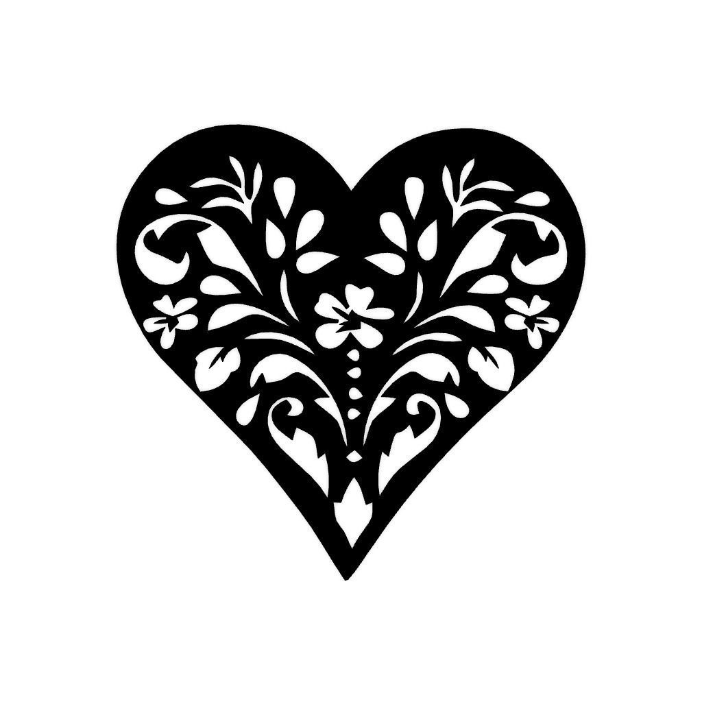 6 Different Hearts Motif 3D print model_2