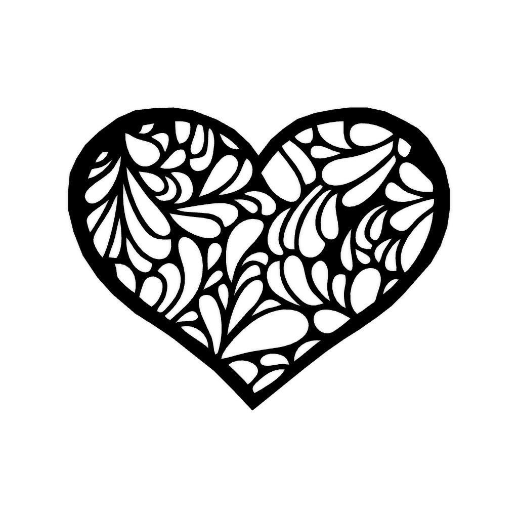 6 Different Hearts Motif 3D print model_6