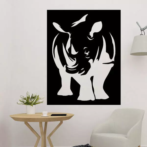 Rhino Wall Decor 3D print model_0