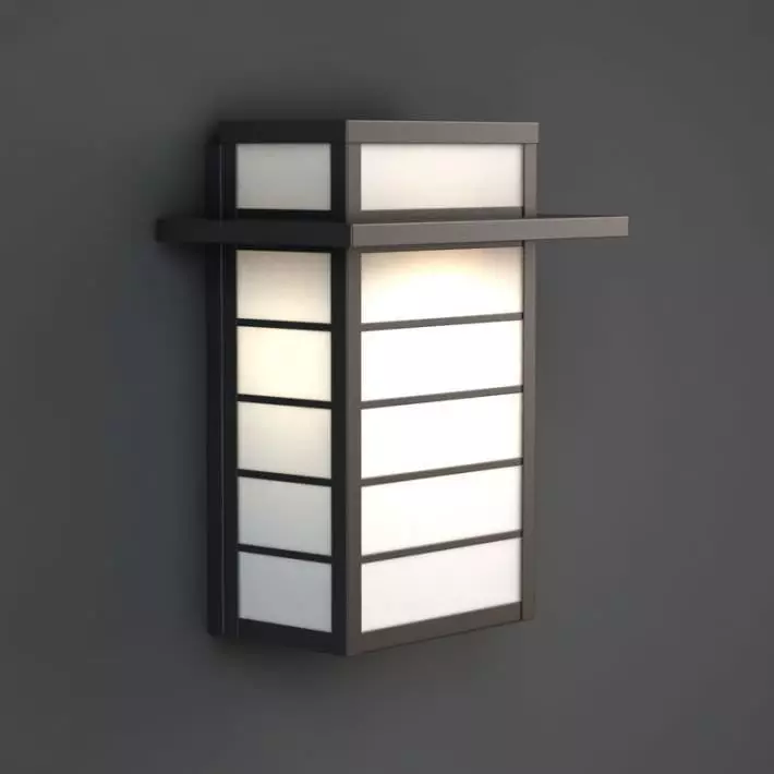 Asian Wall Lamp 3D model_0