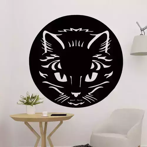 Cat Face Decoration 2D