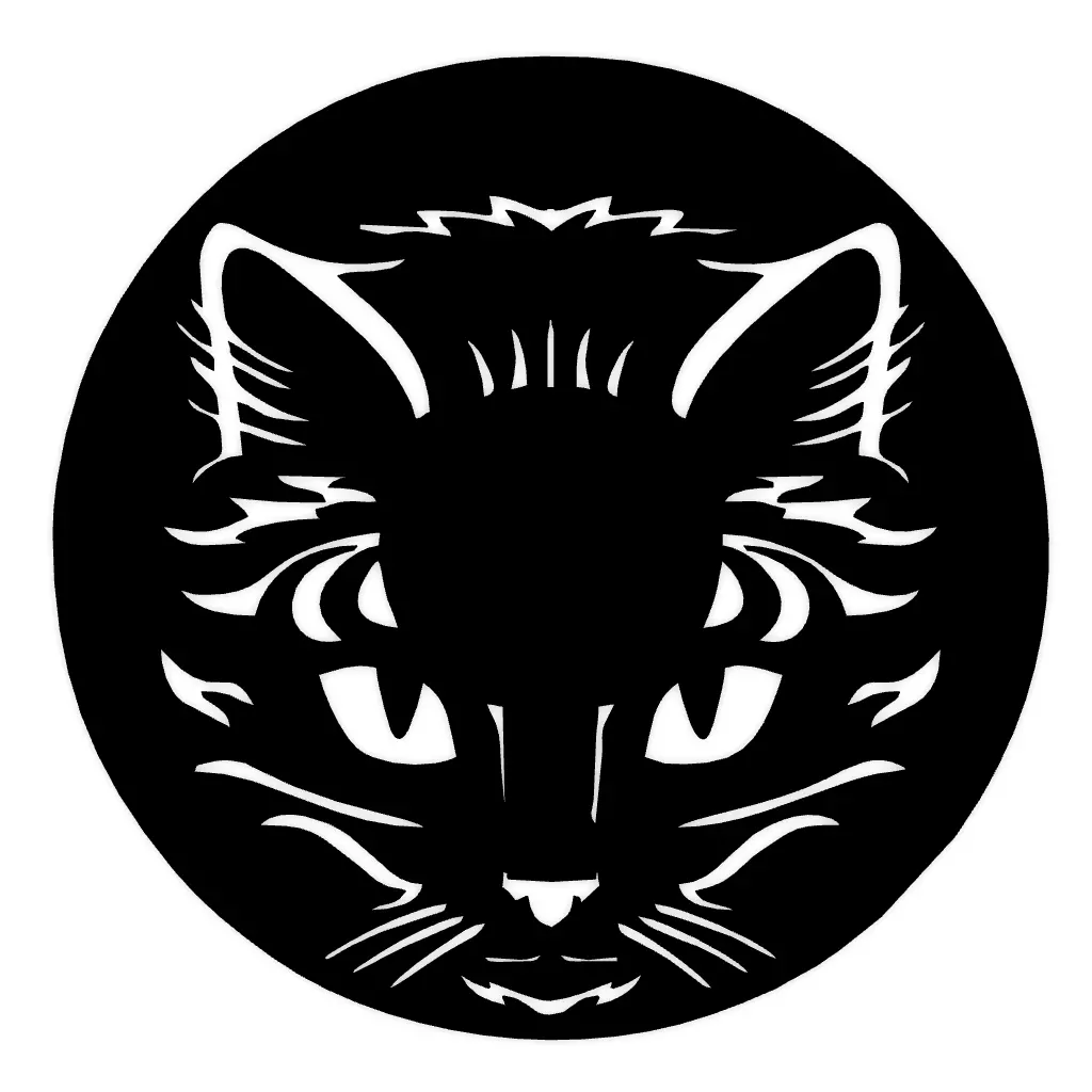 Cat Face Decoration 2D 3D print model
