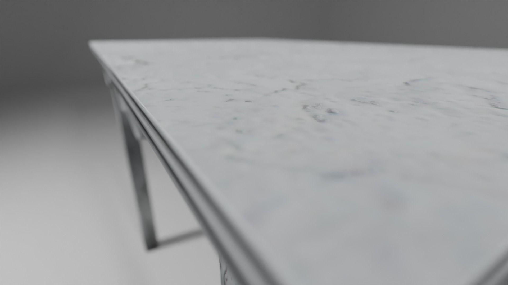 Rustic White Table Free low-poly 3D model_4