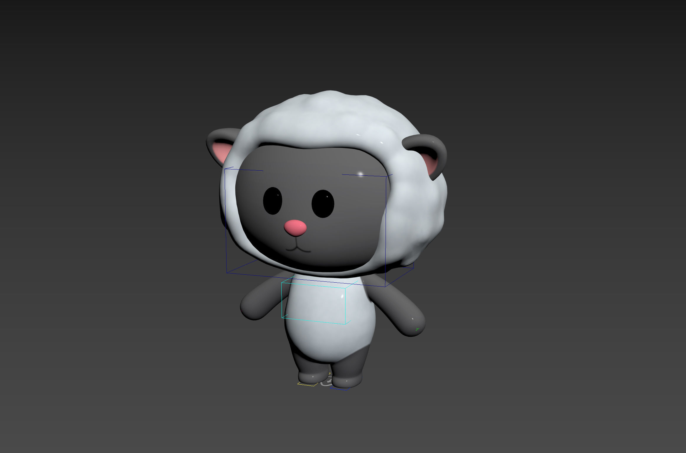 Character144 Rigged Sheep 3D model_11