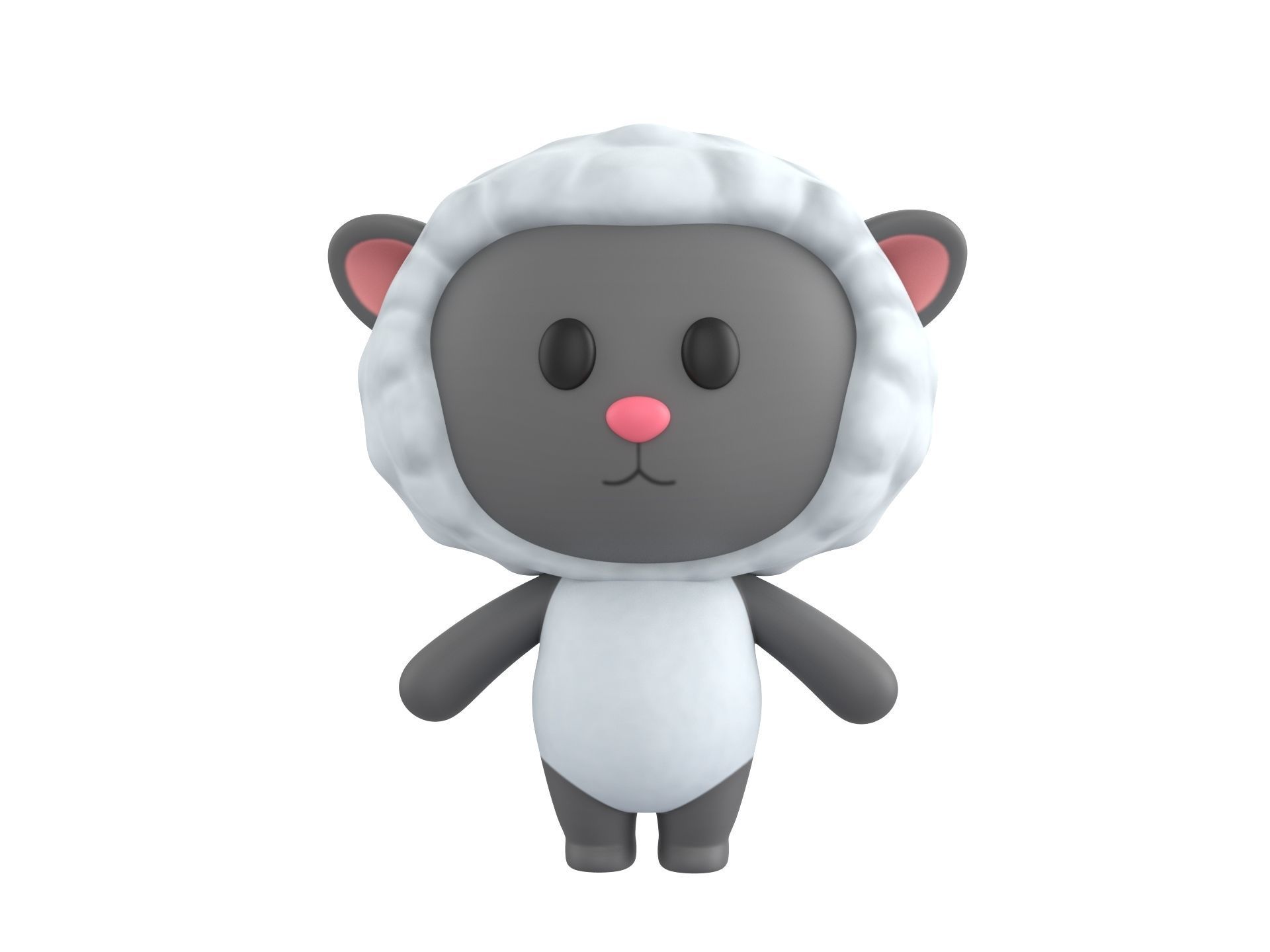 Character144 Rigged Sheep 3D model_2
