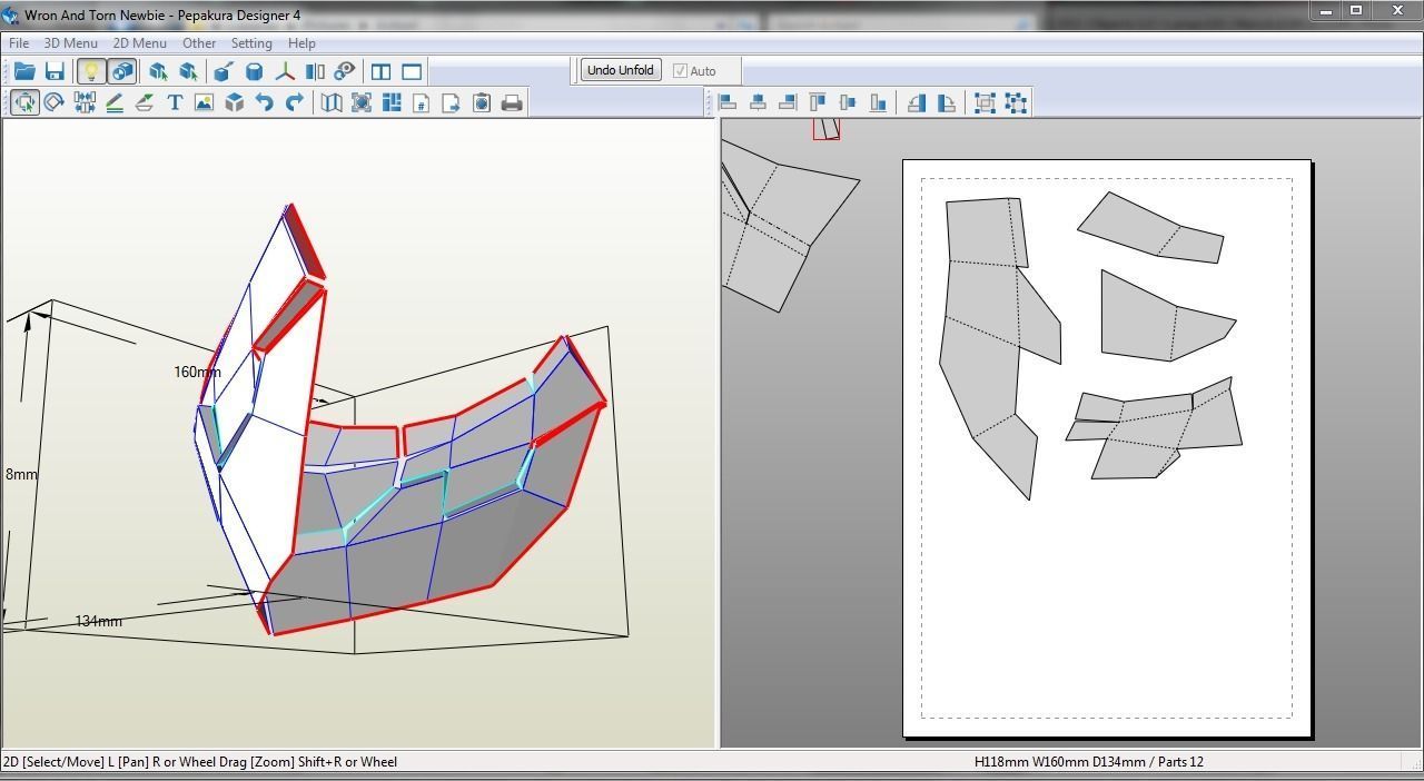 Stagnant Water Mask Worn and Torn Newbie 3D Model Pepakura 3D print model_2