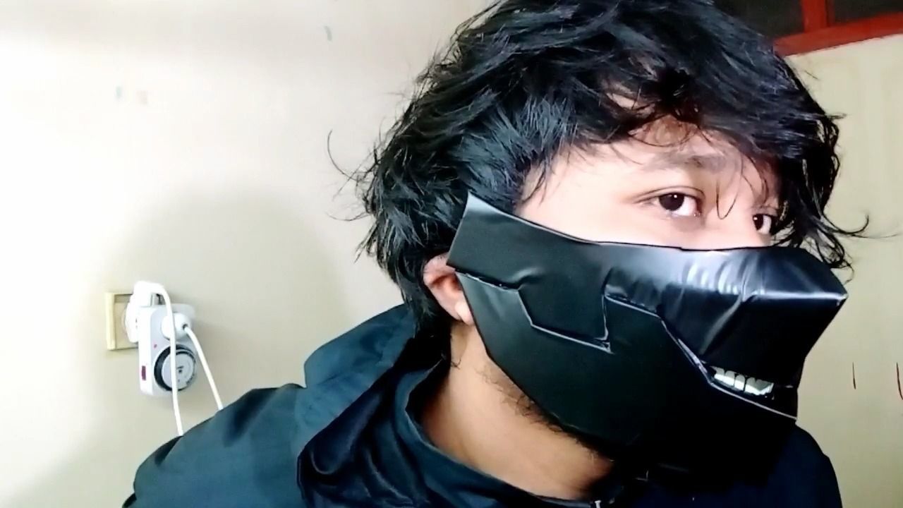 Stagnant Water Mask Worn and Torn Newbie 3D Model Pepakura 3D print model_6