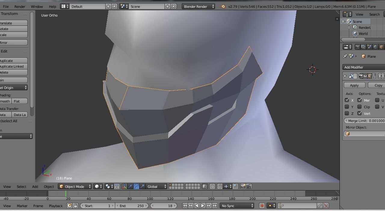 Stagnant Water Mask Worn and Torn Newbie 3D Model Pepakura 3D print model_4