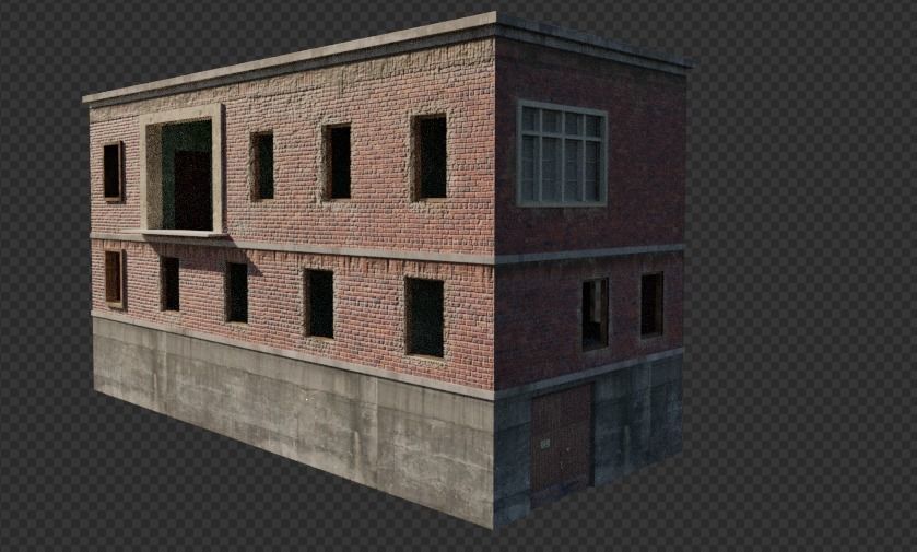 Old style warehouse 3D model_7