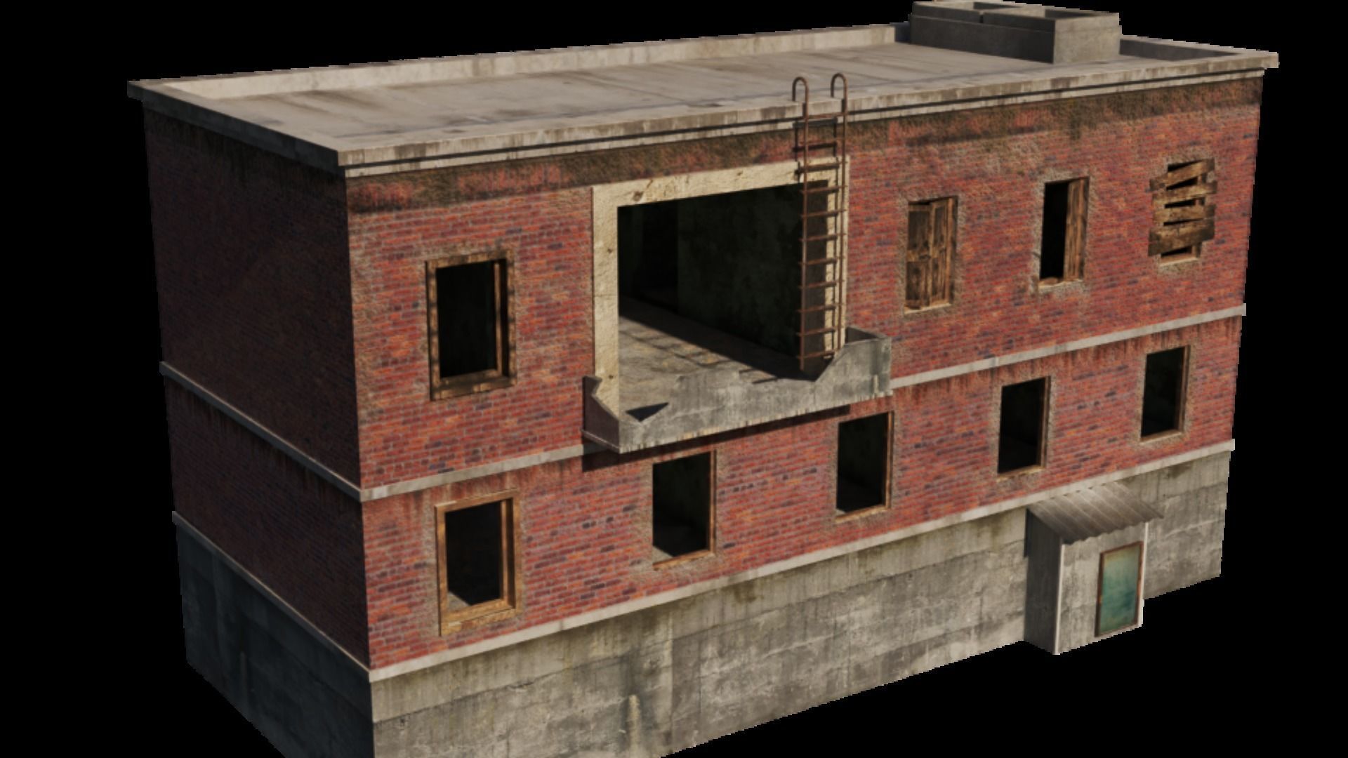 Old style warehouse 3D model_2