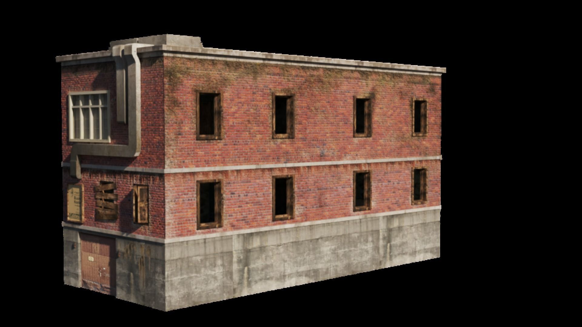 Old style warehouse 3D model_4